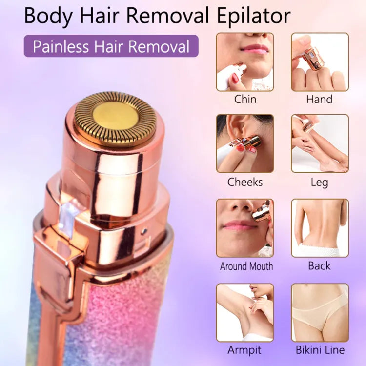 Rechargeable Flawless 2 in 1 Facial Hair Remover Face Hair Remover Eyebrow Shaper Upper Lips Hair Remover Painless Eye Brow And Facial Hair Remover Machine